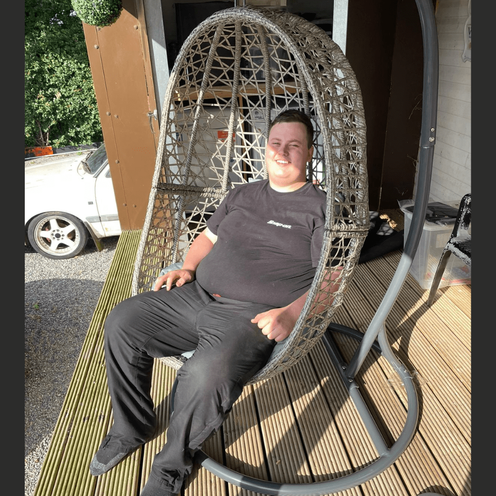 Light Grey Hanging Egg Chair #4