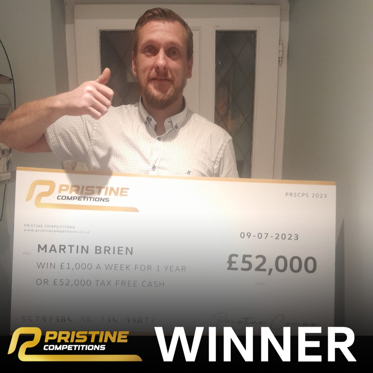 Win £1,000 a Week for 1 Year or £52,000 Tax Free Cash