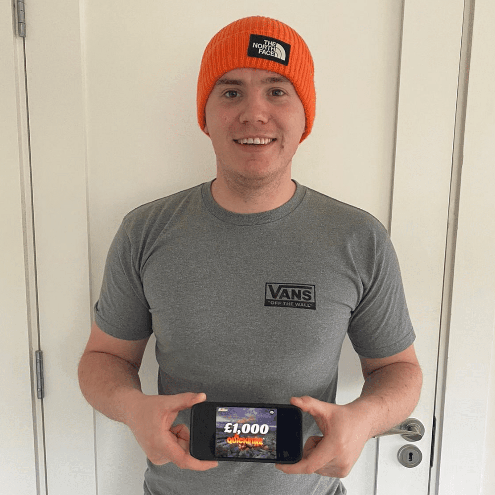 Sunday’s Quickfire £1,000 Cash for £20