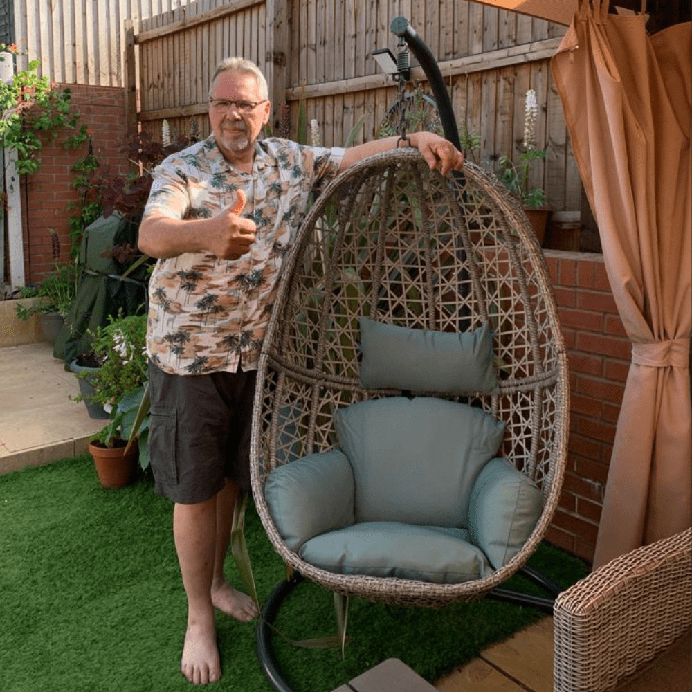 Light Grey Hanging Egg Chair #2