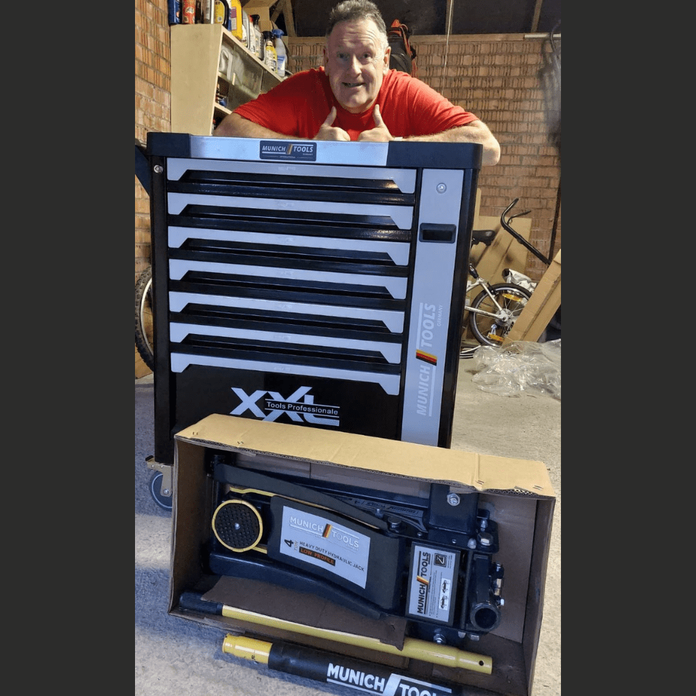 Munich XXL 7 Drawer Tool Chest & 4 Ton Trolley Jack