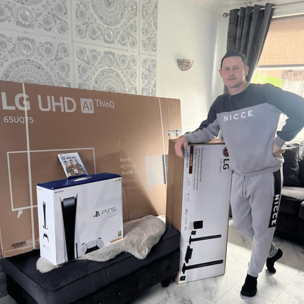 LG 65″ Smart TV, 3D Blu-ray & DVD Home Cinema System, PS5 Disc Edition & F1 2022